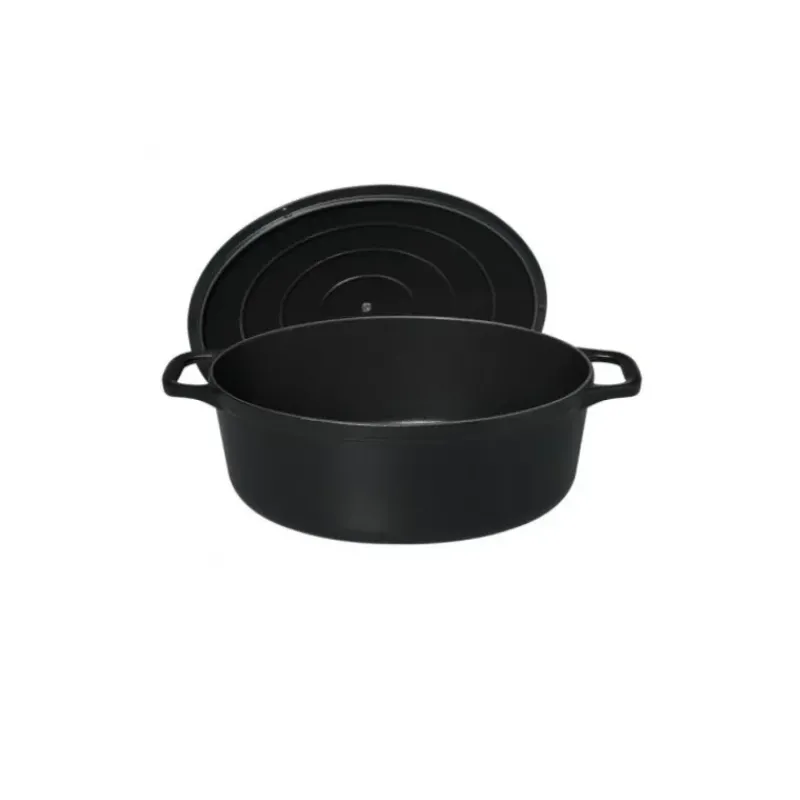 Cocotte En Fonte*CHASSEUR Cocotte en Fonte Ovale 33 cm Noir Mat