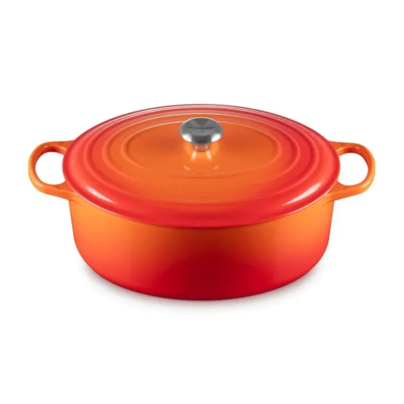 Cocotte En Fonte*LE CREUSET Cocotte en fonte Ovale 35 cm Volcanique Signature