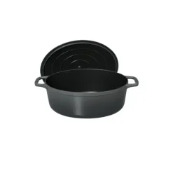Cocotte En Fonte*CHASSEUR Cocotte en Fonte Ovale 35 cm Caviar
