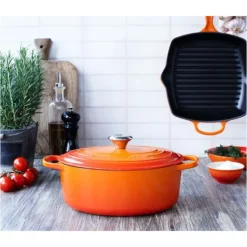 Cocotte En Fonte*LE CREUSET Cocotte en Fonte Ovale 31 cm Volcanique Signature
