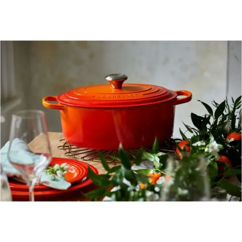 Cocotte En Fonte*LE CREUSET Cocotte en fonte Ovale 40 cm Volcanique Signature