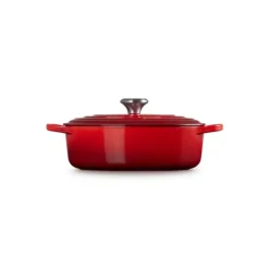 Cocotte En Fonte*LE CREUSET Cocotte en Fonte Ovale Basse 27 cm Cerise Signature