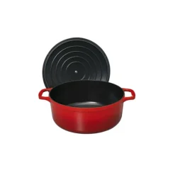 Cocotte En Fonte*CHASSEUR Cocotte en Fonte Ronde 22 cm Rubis