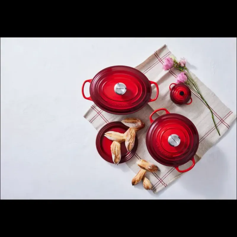 Cocotte En Fonte*LE CREUSET Cocotte en Fonte Ronde 20 cm Cerise Signature