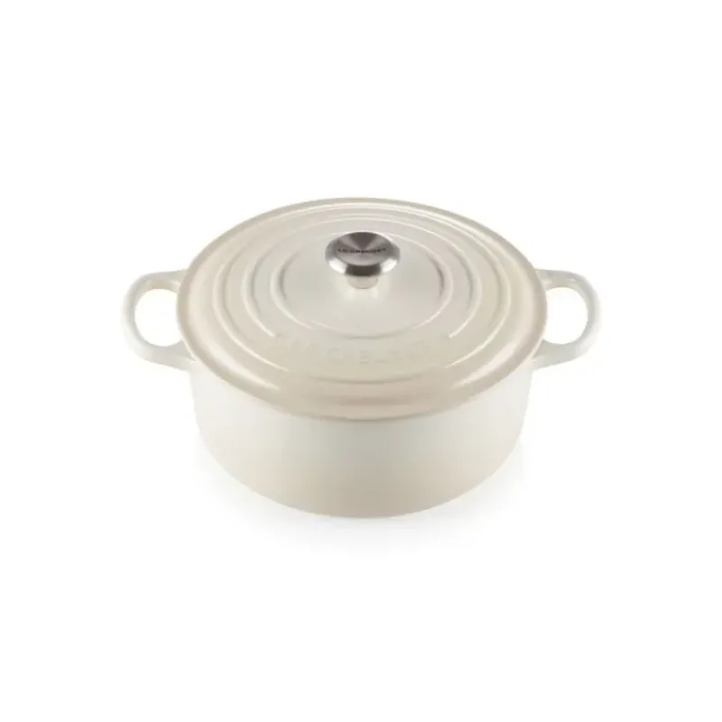Cocotte En Fonte*LE CREUSET Cocotte en fonte Ronde 22 cm Meringue Signature