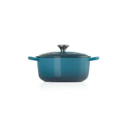 Cocotte En Fonte*LE CREUSET Cocotte en Fonte Ronde 20 cm Deep Teal Signature