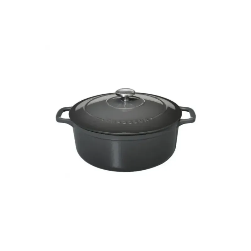 Cocotte En Fonte*CHASSEUR Cocotte en Fonte Ronde 28 cm Caviar