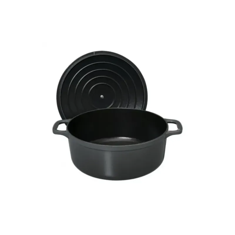 Cocotte En Fonte*CHASSEUR Cocotte en Fonte Ronde 18 cm Caviar