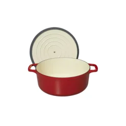 Cocotte En Fonte*CHASSEUR Cocotte en Fonte Ronde 24 cm Rouge