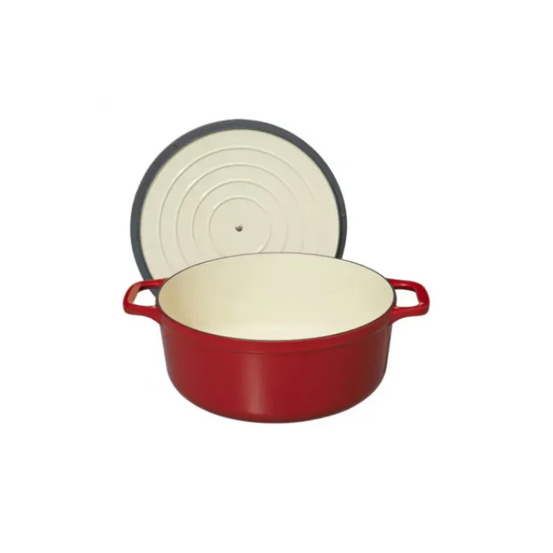 Cocotte En Fonte*CHASSEUR Cocotte en Fonte Ronde 24 cm Rouge