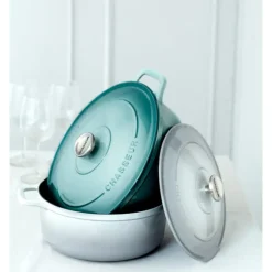 Cocotte En Fonte*CHASSEUR Cocotte en Fonte Ronde 20 cm Quartz