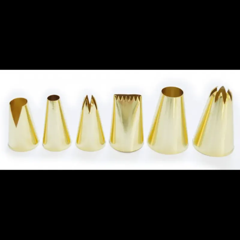 Douilles Pâtisserie*SCRAPCOOKING Coffret 6 Douilles Pâtissières Inox Dorées