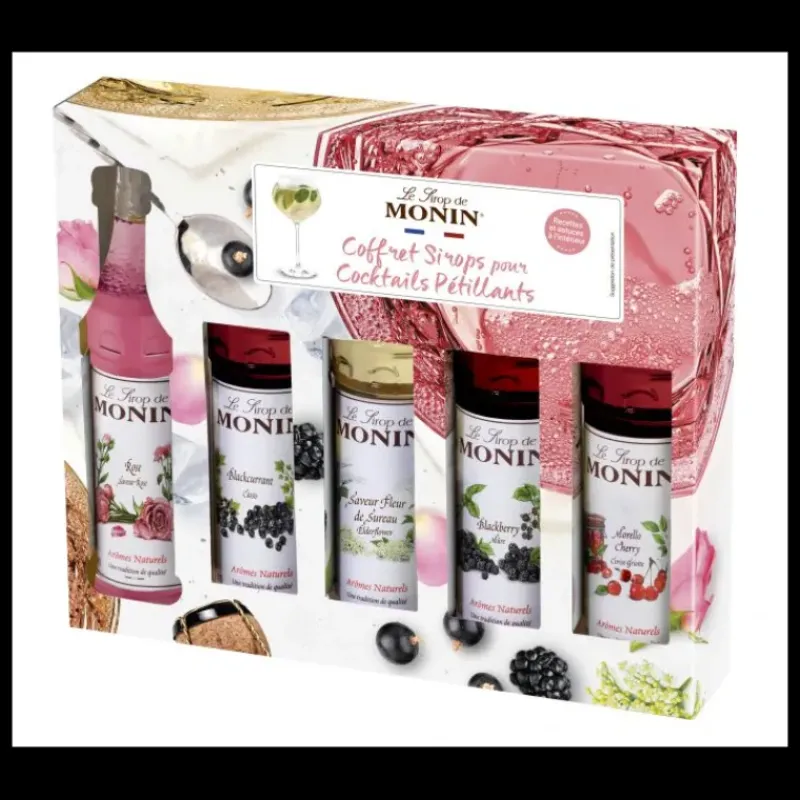 Jus, Sirops*MONIN Coffret Dégustation Sirops pour Cocktails et Pétillants 5 x 5 cl
