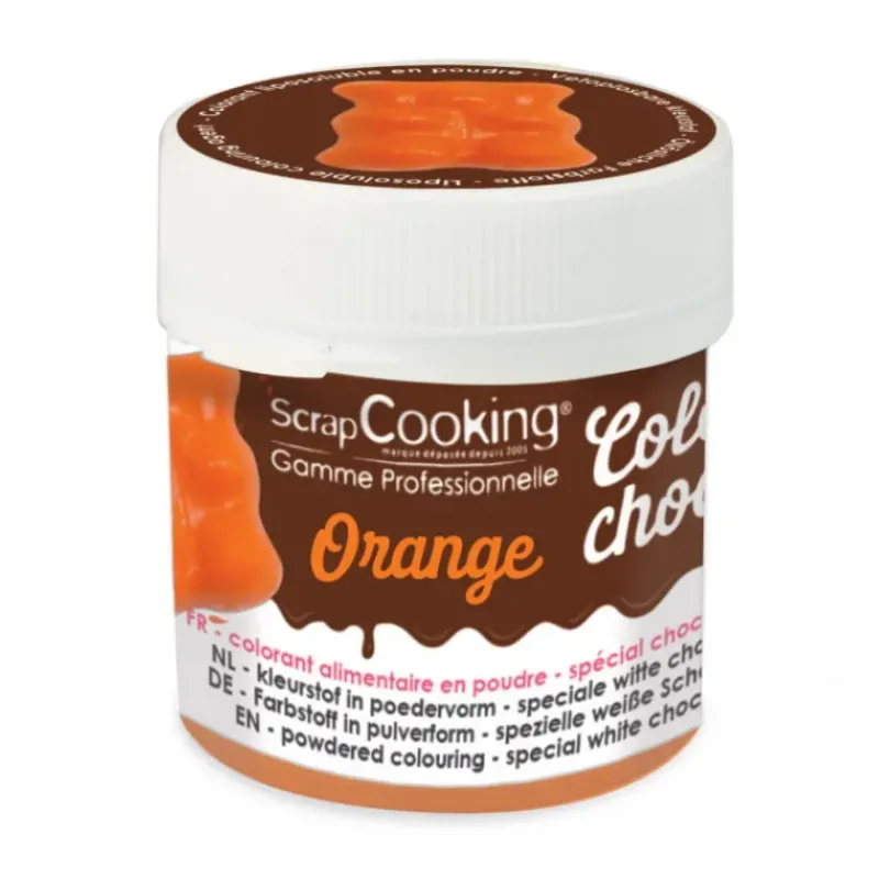 Colorants Alimentaires*SCRAPCOOKING Colorant Alimentaire en Poudre Liposoluble Orange 5g Color'Choco