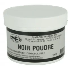 Colorants Alimentaires*MALLARD FERRIERE Colorant alimentaire Noir Charbon E153 Poudre Hydrosoluble 50g