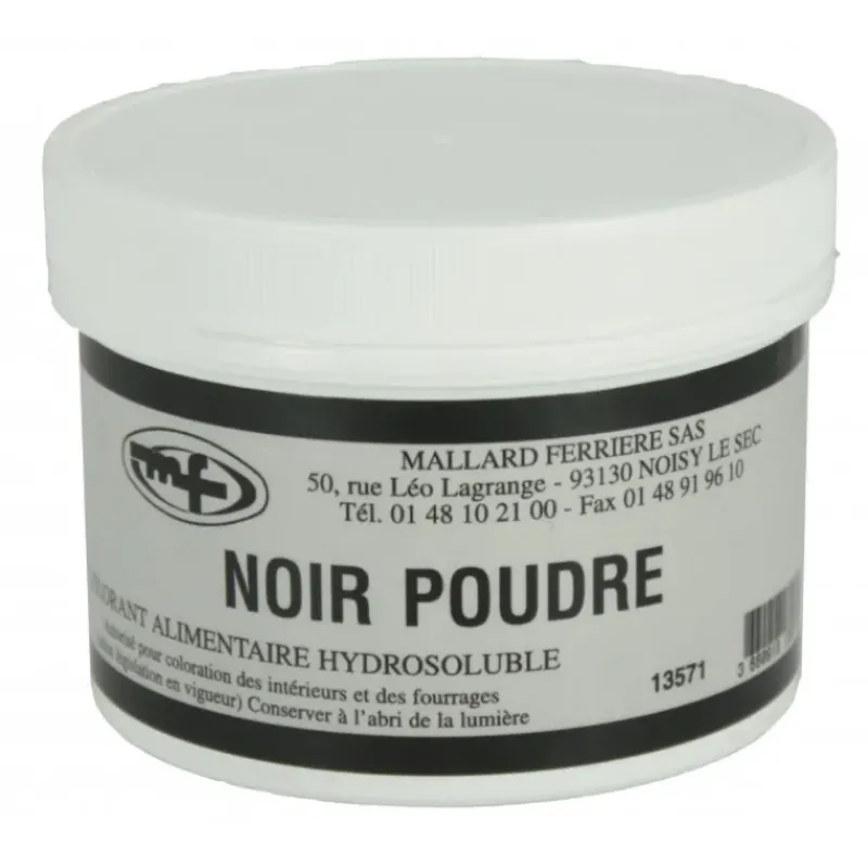 Colorants Alimentaires*MALLARD FERRIERE Colorant alimentaire Noir Charbon E153 Poudre Hydrosoluble 50g