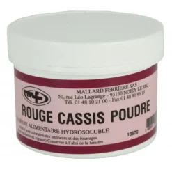 Colorants Alimentaires*MALLARD FERRIERE Colorant alimentaire Rouge Cassis E129/E133 Poudre Hydrosoluble 100g