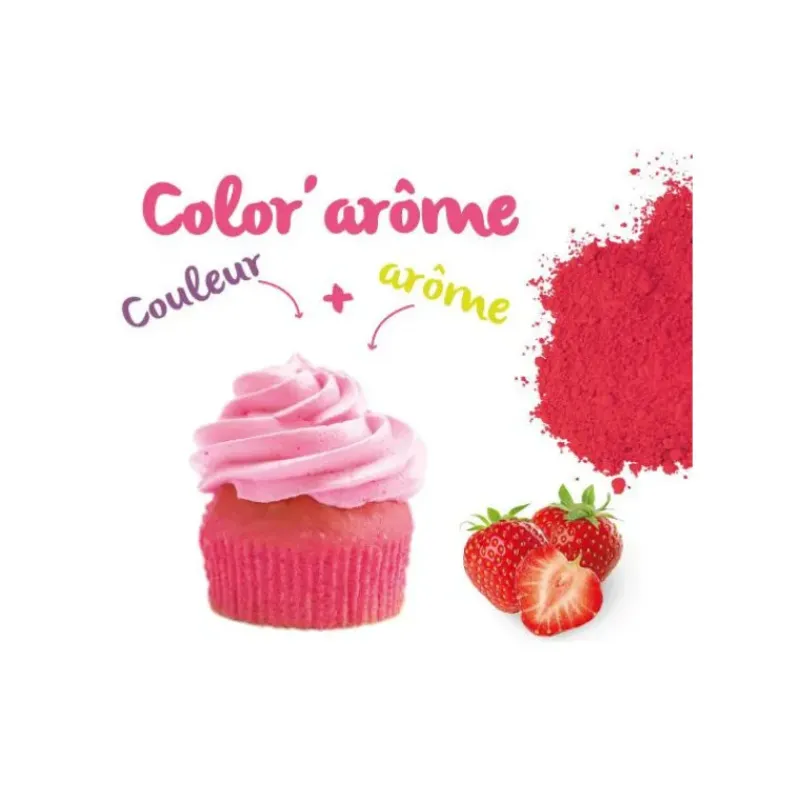 Arômes Alimentaires*SCRAPCOOKING Color'Arôme Rose / Fraise 10g