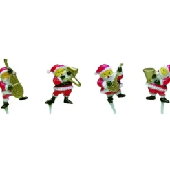 Décoration Gâteau*CUISINEADDICT Décor Pères Noël musiciens 4 modèles assortis x48