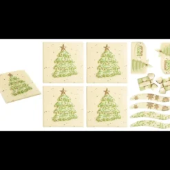 Décoration Comestible*FLORENSUC Décoration Bûche de Noël en Chocolat Blanc Joyeux Noël (x48)