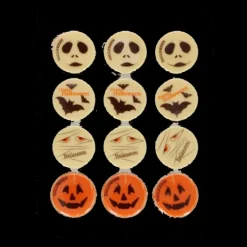 Décoration Comestible*FUNCAKES Décors Chocolat Blanc 4 Motifs Halloween (x12)