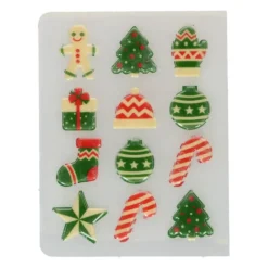 Décoration Comestible*FUNCAKES Décors Chocolat Blanc Figures de Noël (x12)