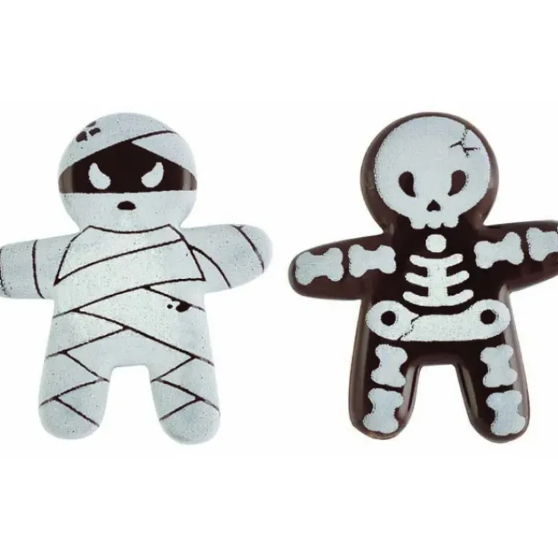 Décoration Comestible*FLORENSUC Décors en Chocolat Momie et Squelette 3,5 x 4 cm (x144)