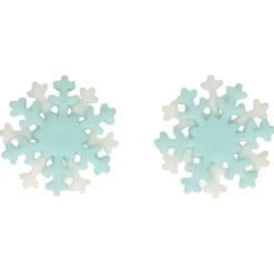 Décoration Comestible*FUNCAKES Décors en Pâte à Sucre Flocons de Neige (x12)