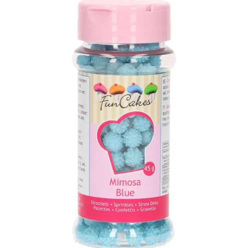 Décoration Comestible*FUNCAKES Décors en Sucre Mimosa Bleu 45g