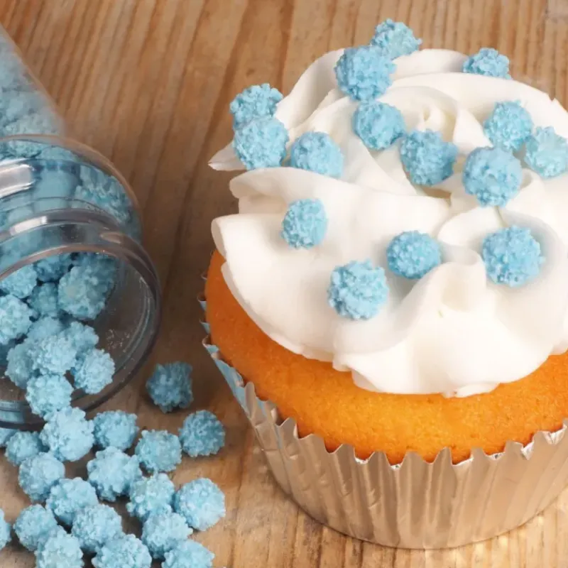 Décoration Comestible*FUNCAKES Décors en Sucre Mimosa Bleu 45g