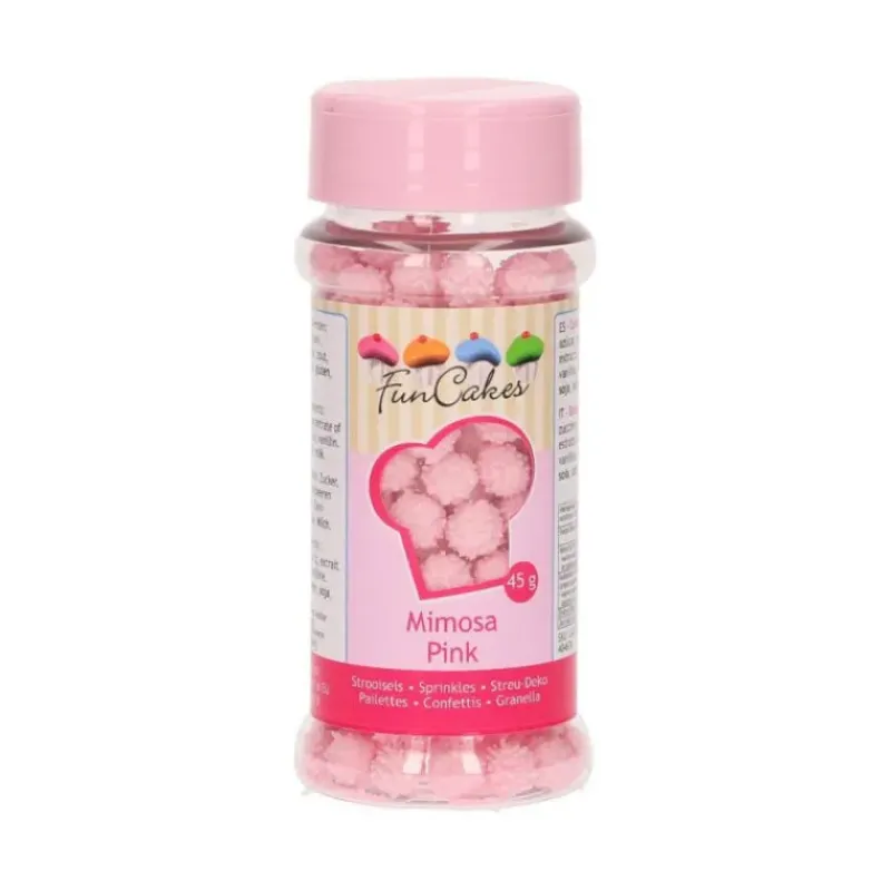Décoration Comestible*FUNCAKES Décors en Sucre Mimosa Rose 45g