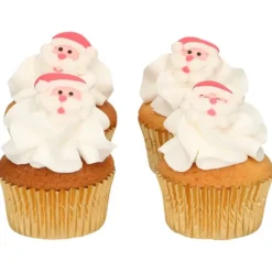 Décoration Comestible*FUNCAKES Décors en Sucre Père Noël (x8)