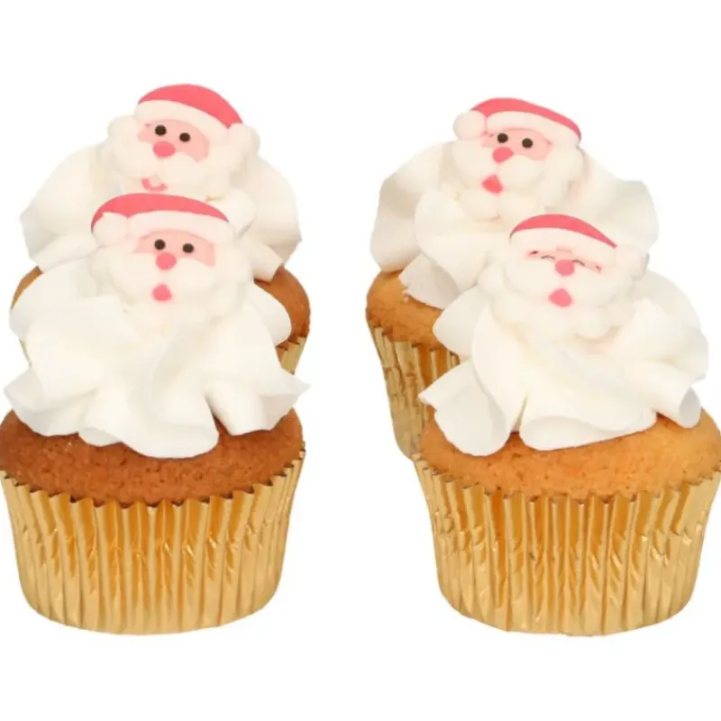 Décoration Comestible*FUNCAKES Décors en Sucre Père Noël (x8)