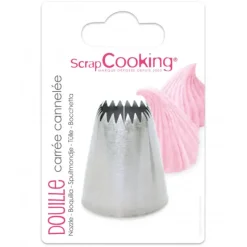 Douilles Pâtisserie*SCRAPCOOKING Douille Carrée Cannelée en Inox