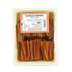 Fruits Confits*SABATON Ecorces Oranges Confites en Lamelles 1 kg