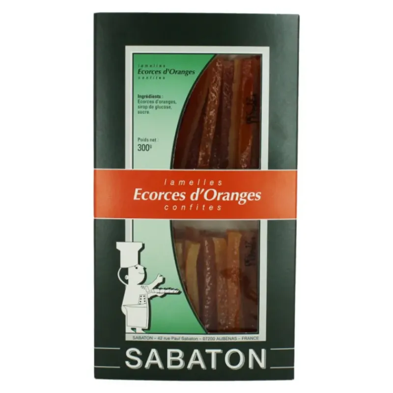 Fruits Confits*SABATON Ecorces Oranges Confites en Lamelles 150 g (x2)