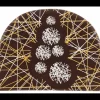 Décoration Comestible*FLORENSUC Embout de Bûche Fibre 8,4 x 6,5 cm Décor en Chocolat (x42)