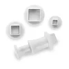 Emporte Pièce - Découpoir Pâtisserie*IBILI Emporte-Pièce avec Poussoir Carré (x3)