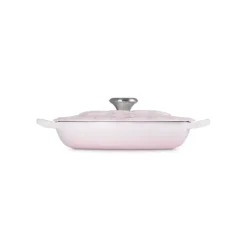 Faitout*LE CREUSET Faitout Fonte Émaillée Pétales Shell Pink 26 cm