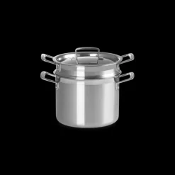 Faitout*LE CREUSET Faitout Inox 20 cm avec Panier Vapeur