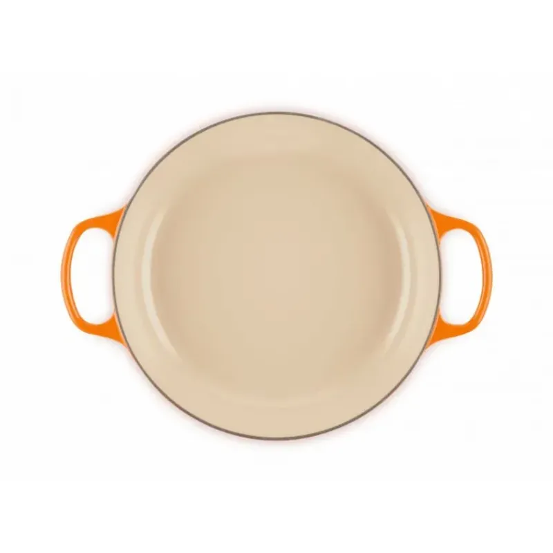 Faitout*LE CREUSET Faitout Volcanique en Fonte avec Intérieur Sable 30 cm Signature