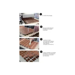 Décoration Comestible*FLORENSUC Feuille Transfert Chocolat Feu d'Artifice 250x400 mm (x10)