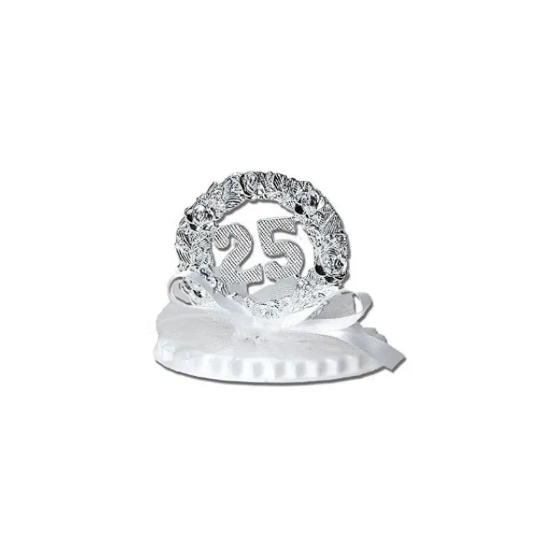 Décoration Gâteau*MALLARD FERRIERE Figurine Anniversaire de Mariage Noces d'Argent 7,5 cm