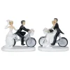 Décoration Gâteau*MALLARD FERRIERE Figurine Mariage Couple à Vélo 13 cm (x2)
