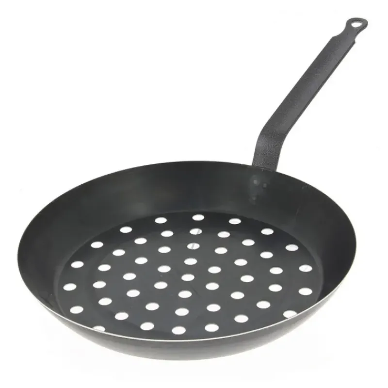 Poêles*DE BUYER FIN DE SERIE Poêle à Légumes Perforée Tôle Bleue Ø 28 cm Outdoor