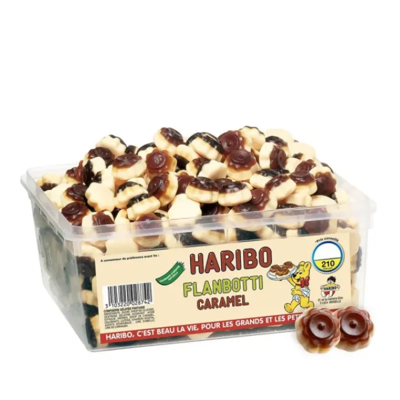 Confiserie*HARIBO Flanbotti Caramel x 210 - Boîte Bonbon