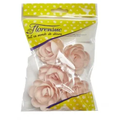 Produits Bio|Décoration Comestible*FLORENSUC Fleur Azyme Bio Rose Rose 5 cm x5
