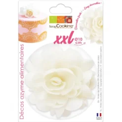 Décoration Comestible*SCRAPCOOKING Fleur Azyme Blanc XXL 10cm