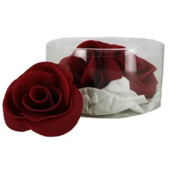 Décoration Comestible*MALLARD FERRIERE Fleur en sucre Roses bordeaux Ø 6 cm (x3) Mallard Ferrière