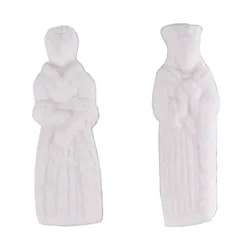 Décoration Gâteau*NORDIA Fèves Roi et Reine Plastique Blanc x144